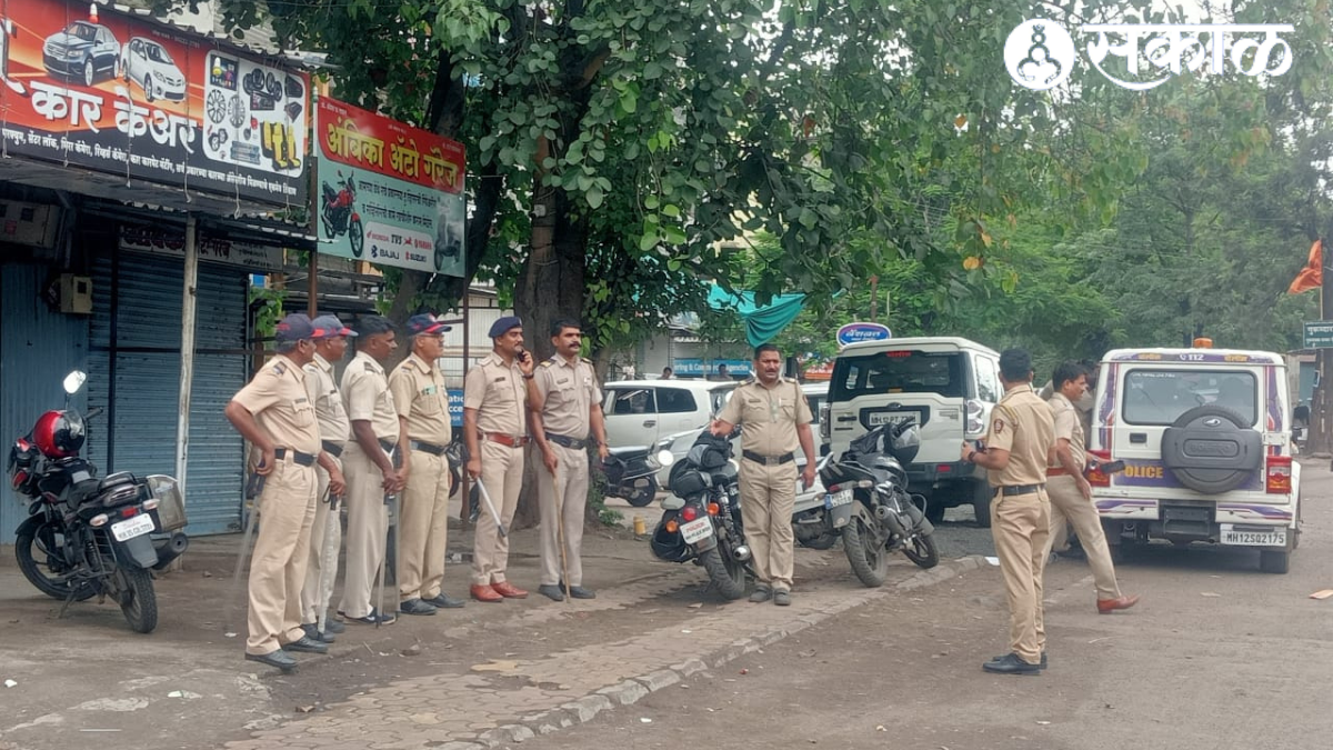 Police deployment in the wake of tension in Nashik Shingada Lake area