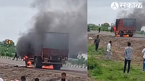 Truck caught Fire