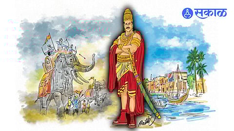 indian history Pulakeshi sat on throne of Chalukya