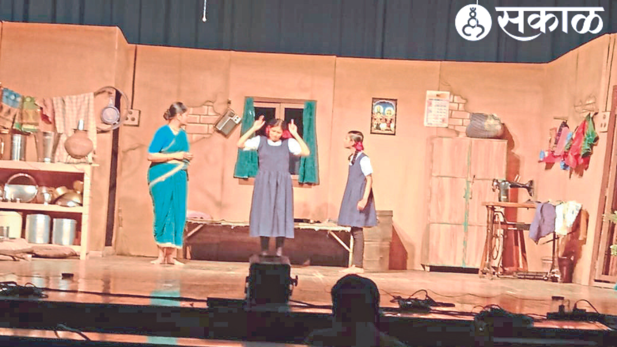 Scenes from the play 'Madam' performed at the State Drama Competition on Thursday.