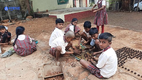 Thane: शिक्षक असावेत तर असे, सुट्टीच्या काळात सावरोली शाळेतील विद्यार्थ्यांकडून बनवूव घेतले  20 हजार सीड बॉल