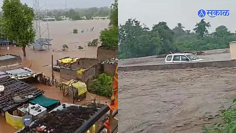 Buldhana Rain: पावसाने उडविली खामगावकरांची झोप, अनेक गावांचा संपर्क तुटला; टपरी गेली वाहून!