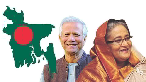 prime minister shaikh hasina and muhammad yunus