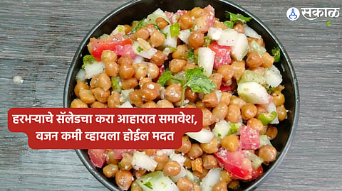 Chana Salad : फास्टफूडने वजन वाढतंय, हरभऱ्याच्या सॅलेडचा करा आहारात समावेश, वजन कमी व्हायला होईल मदत 