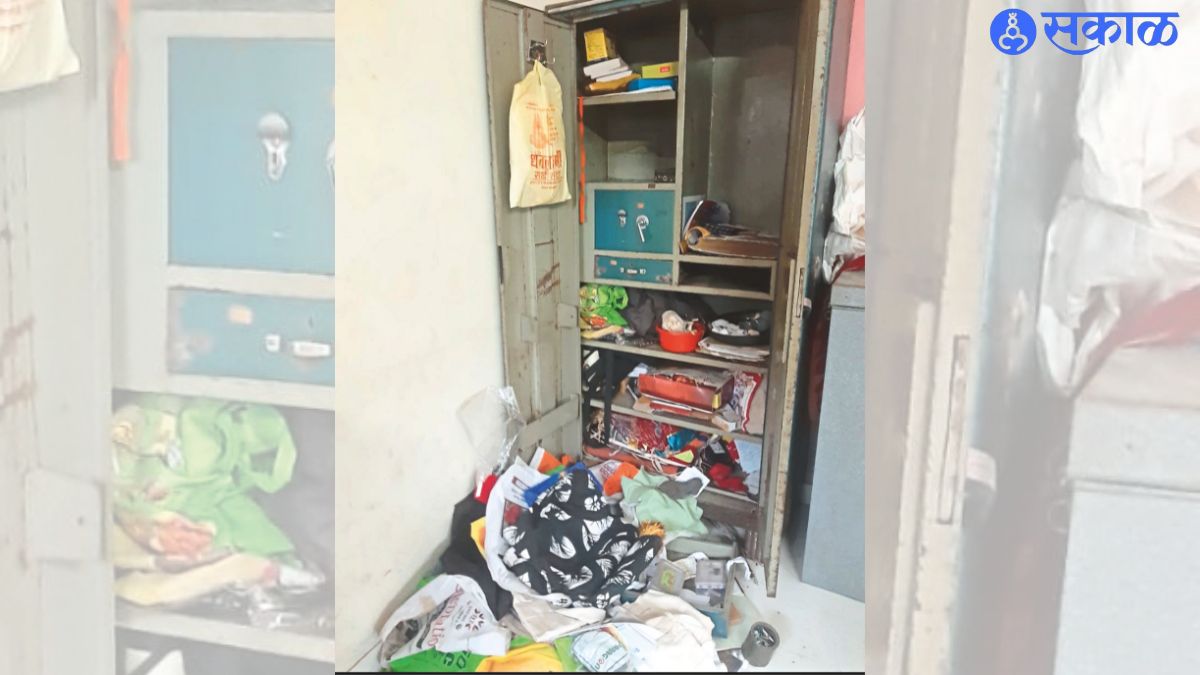 Thieves have looted gold ornaments and cash from the cupboard.