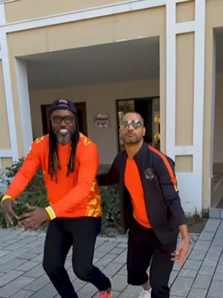 Shikhar Dhawan and Chris Gayle  Dance