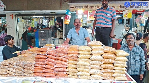 Ready snacks sold in the market on the occasion of Diwali.