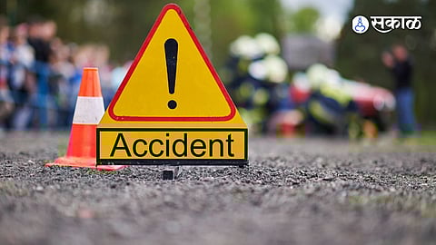 The scene of the tragic tractor accident in Madenwadi Ghat, Karjat, where a young man lost his life.