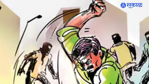 Police presence outside the house in Gizwane where the assault took place due to family rivalry.