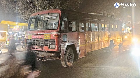 The tragic scene at Lonand bus station where an elderly man was fatally struck by an ST bus.