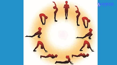 "Shri Samarth Vidya Prasarak Mandal organizes an inspiring mass Surya Namaskar session with 1000 students, promoting wellness and tradition."