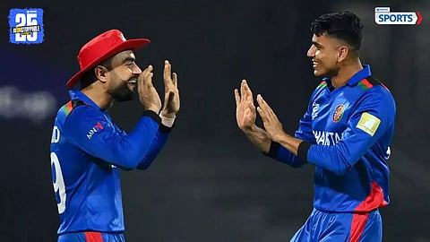 Mujeeb Ur Rahman with rashid  khan