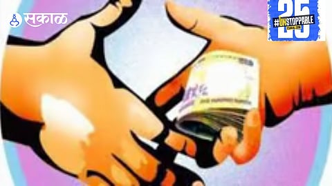 Karnala Talathi and an accomplice arrested for allegedly demanding a bribe for land registration, with authorities taking swift action.