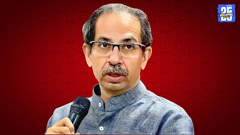 Uddhav Thackeray addresses a press conference targeting the state government over corruption allegations and protests against ministers.

