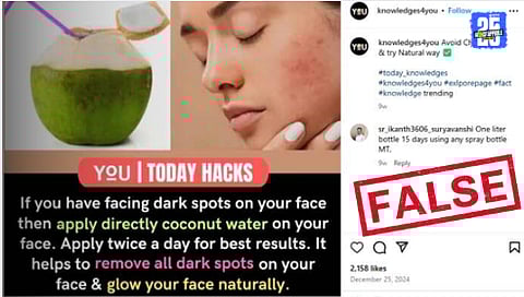 Fact Check Can Coconut Water Remove Dark Spots