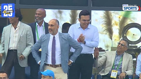 JAY SHAH HAPPINESS AFTER JAMIESON DROPPED SHREYAS' CATCH.
