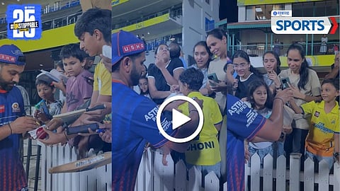Rohit Sharma Signs Autograph for CSK Fan