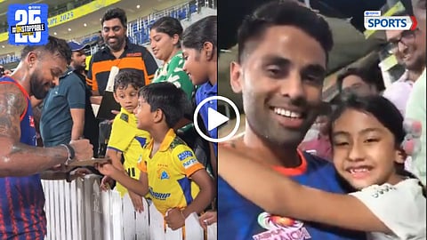 Mumbai Indians Players Interaction with CSK Fans