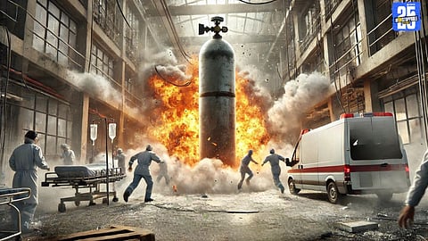 Oxygen Cylinder Blast