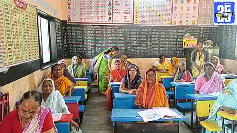 Grandparents in Dahigaon embrace the joy of learning in their senior years, taking an exam together and finding comfort in letters.