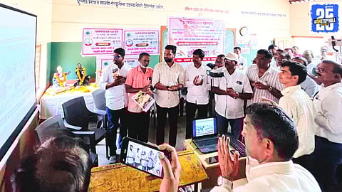 Kiran Samant inaugurates the newly developed digital platform for Kharvate village, enhancing community services."