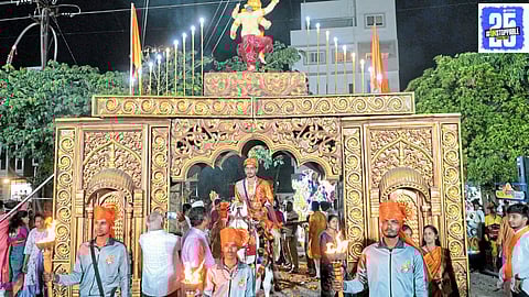 Hindu New Year Procession with inspiring hymns and cultural expressions as the community welcomes the new year.