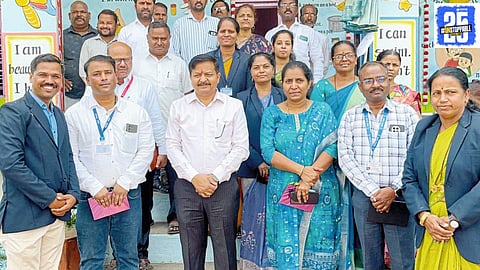 District Collector of Dahivadi unveils an educational Gudi to mark the launch of the 'Gudi Padwa Pat Vadhva' initiative, aimed at promoting education and community welfare.