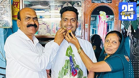 Atul Shirsath, a farmer’s son from Sonai, appointed as manager in Dubai; village celebrates his achievement.