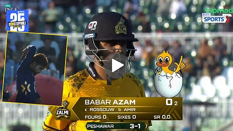 Babar Azam dismissed 