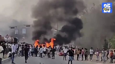 Violent protests erupt in Murshidabad against the Waqf Act, disrupting transport with incidents of arson and stone-pelting.