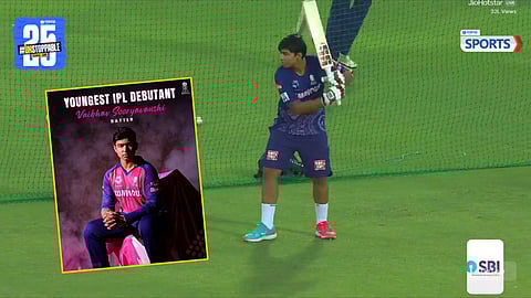 VAIBHAV SURYAVANSHI BECOMES THE YOUNGEST PLAYER TO MAKE IPL DEBUT 