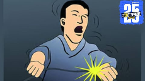 Still from the viral video allegedly showing brutal torture of workers in Chhattisgarh using electric shocks and nail removal.