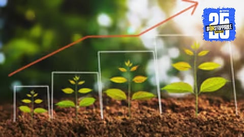A farmer applying ancestral techniques to protect crops and improve soil health — a testament to India’s rich agricultural heritage.