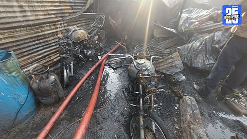 slum fire in chandannagar