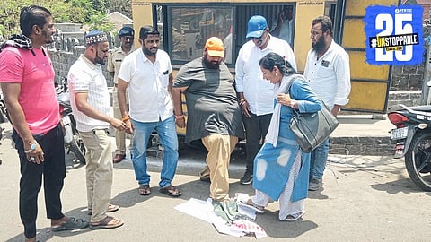 District residents march in protest, paying tribute to tourists killed in a cowardly attack"