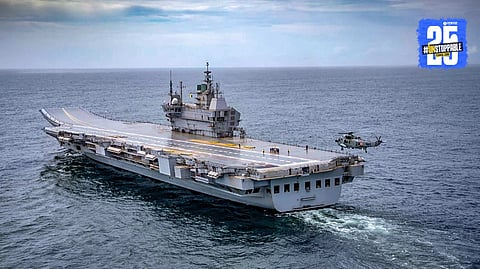 ​INS Vikrant deployed in the Arabian Sea, exemplifying India's naval prowess and readiness in response to regional threats