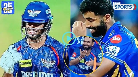 Bishnoi reaction after hitting a six against Bumrah