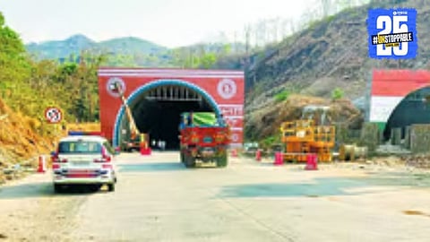 Work nearing completion at Kashedi twin tunnels, set to open for traffic by May 15 with 200 new streetlights for safe travel.