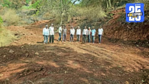 Villagers block excavation work in Ambral to protect eco-sensitive land from environmental damage.