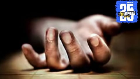 The well site where a stone fell on a laborer’s head, leading to a fatal accident.