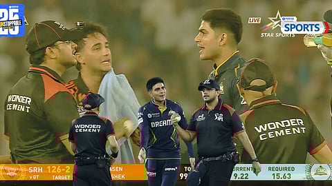 argument between Shubman Gill and the umpire 