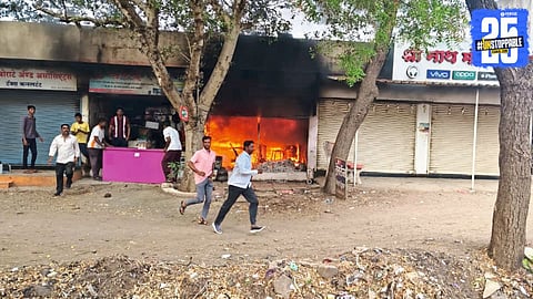 Cloth shop destroyed in Natepute fire; estimated ₹7.5 lakh loss due to short circuit.