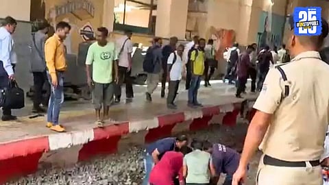 "CSMT station platform where a major train accident was averted due to the motorman's quick thinking, saving hundreds of lives."