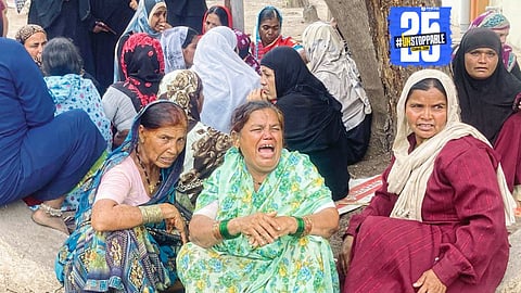 Charred remains of the Bagwan family's home — a tragic scene of irreversible loss.