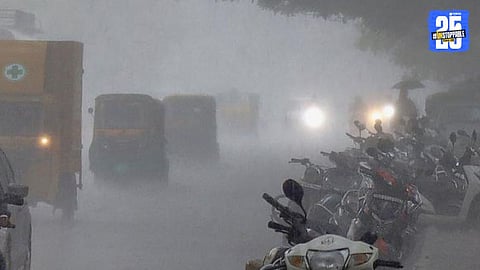 Cloud-laden skies over Maharashtra signal the onset of pre-monsoon rain as IMD issues a yellow alert across several districts.