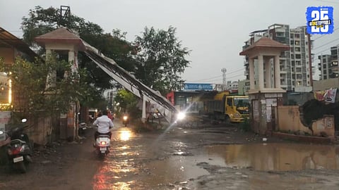 hoarding collapse by rain