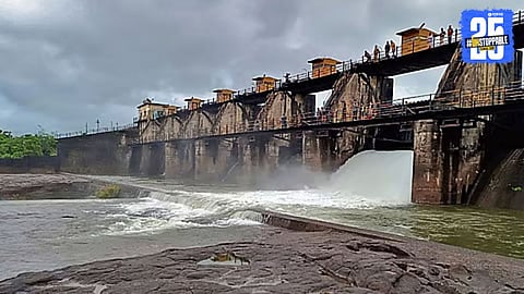 Pune dam catchment area rainfall and water levels during monsoon season