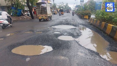 akola shegaon route Mud and Potholes