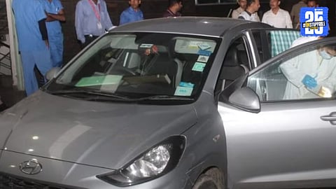 The car in which seven members of the same family were found dead in Panchkula, Haryana—windows sealed to carry out a collective suicide.