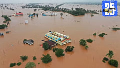 Flood-affected residents gather at relief centers, still waiting for meaningful government assistance beyond symbolic aid.